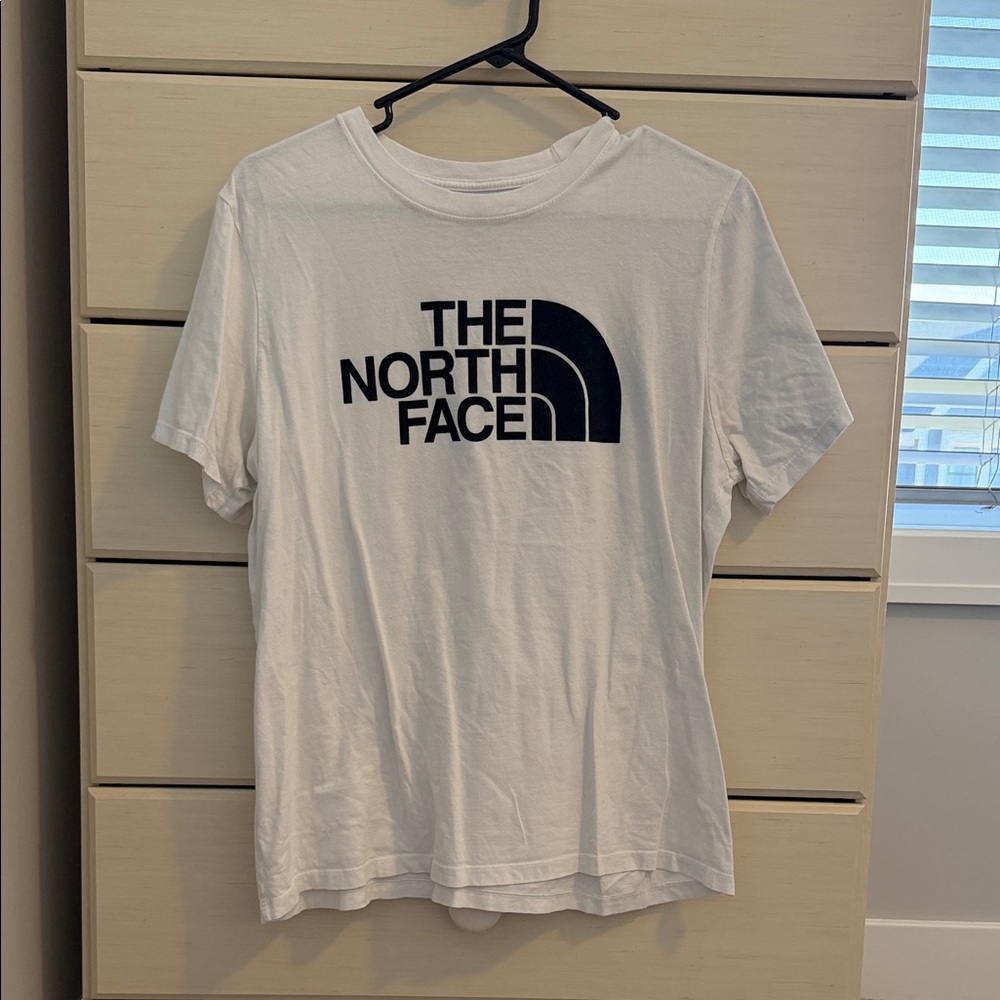 The North Face Classic White Tee with Black Logo